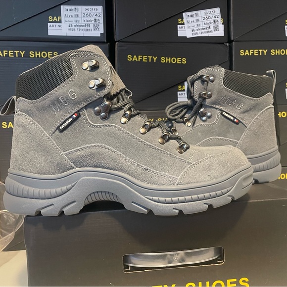 Men’s work shoes with steel toe safety boots for work very comfortable - Picture 4 of 7